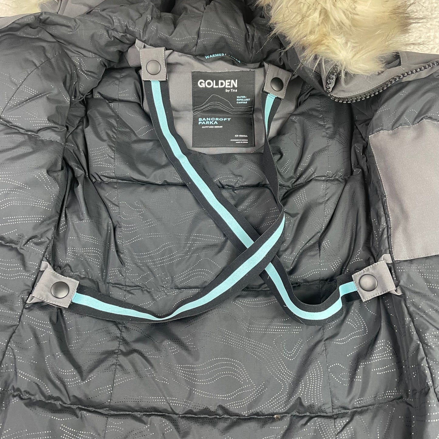 Tna Golden Bancroft Parka Altitude Series Grey Faux Fur Hood Jacket
