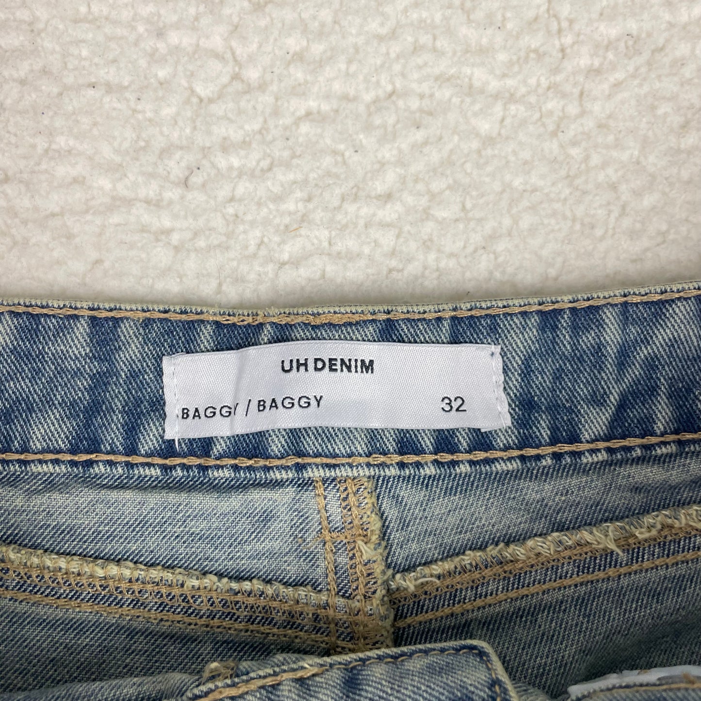Vintage Baggy UH Denim Whiskered Jean Shorts