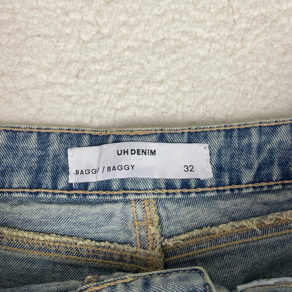 Vintage Baggy UH Denim Whiskered Jean Shorts