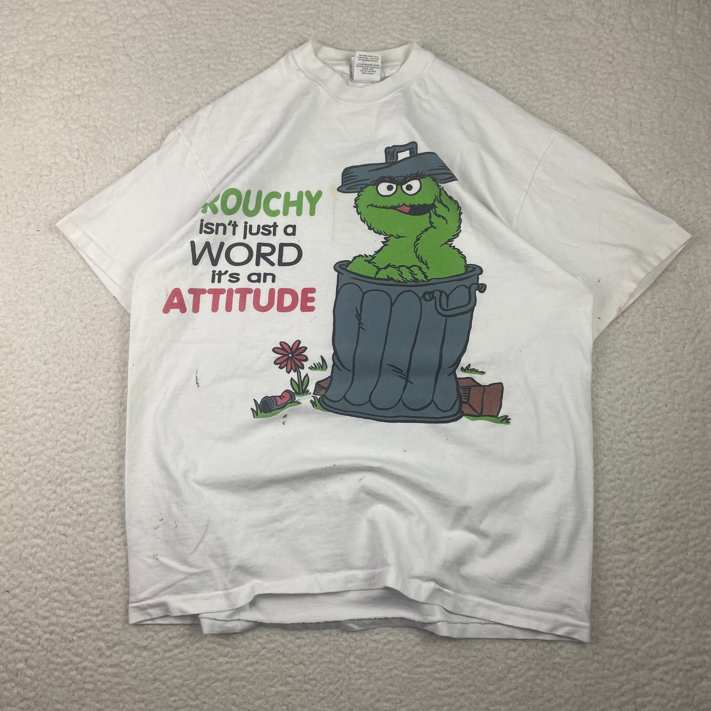 Vintage Single Stitch Sesame Street Oscar The Grouch Shirt