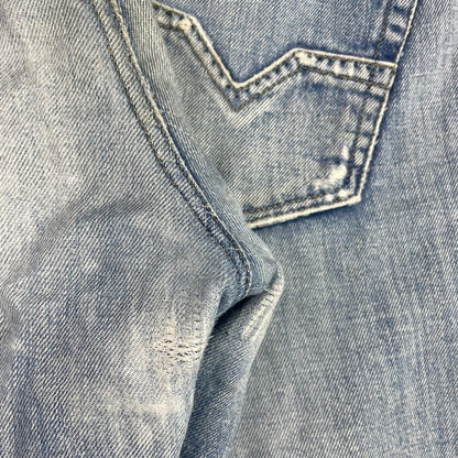Diesel Light Wash Distressed Larkee Straight Leg Jeans 36x32 Grunge