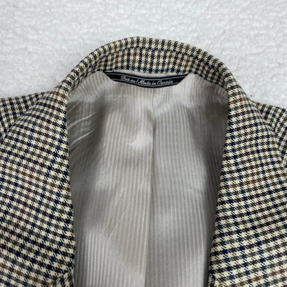 Jack Victor Silk Wool Hopsack Microcheck Suit Blazer