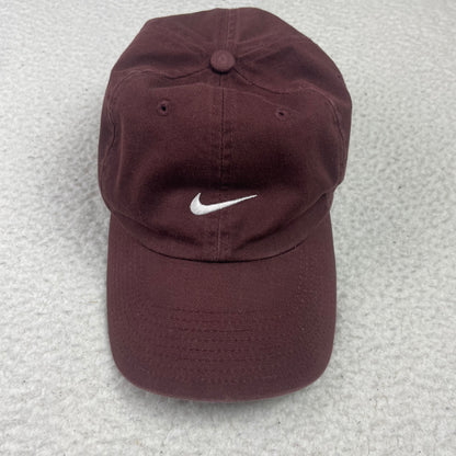Vintage Nike Burgundy Strapback Center Logo Hat