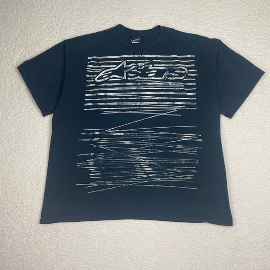 Y2K Alpinestars Black Graphic Logo Spellout Shirt