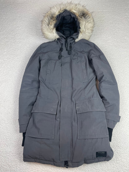 Tna Golden Bancroft Parka Altitude Series Grey Faux Fur Hood Jacket