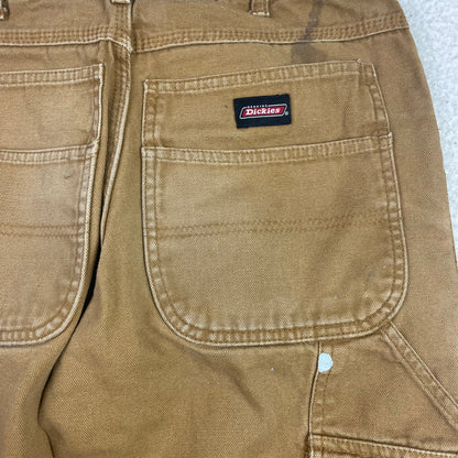 Dickies Tan Double Knee Carpenter Pants 30x30 Paint Splatter Distressed