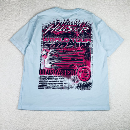 Deadstock Hellstar World Tour Sky Blue Shirt