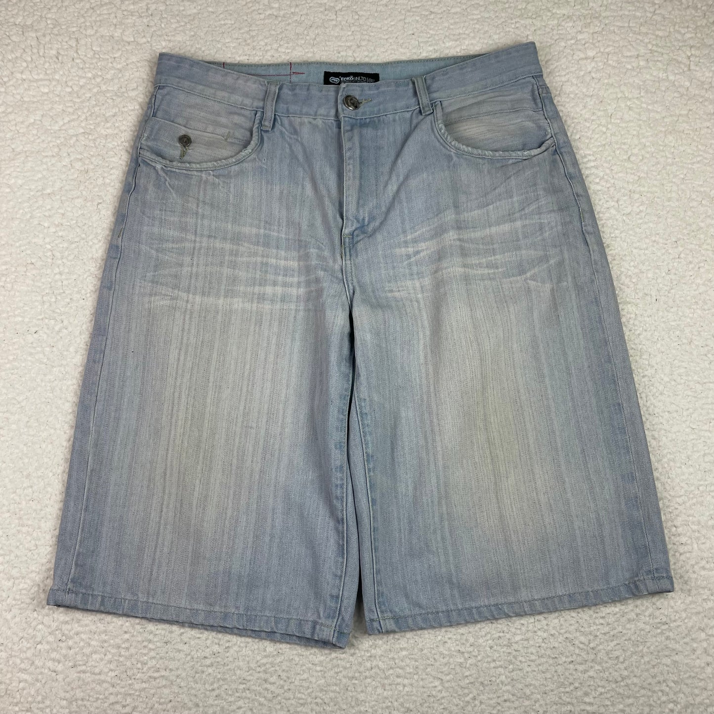 Vintage Ecko Unlimited Super Baggy Light Wash Jean Shorts