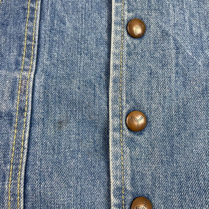 Vintage GWG Scrubbies Western Snap Button Denim Vest