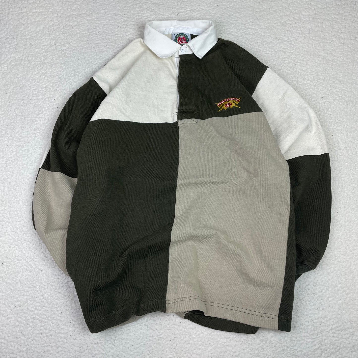 Barbarian Chivas Regal Long Sleeve Color Block Rugby Polo