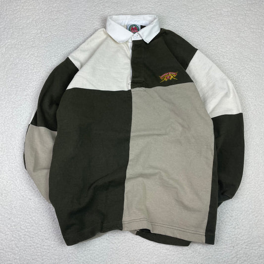 Barbarian Chivas Regal Long Sleeve Color Block Rugby Polo