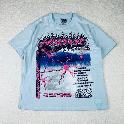 Deadstock Hellstar World Tour Sky Blue Shirt