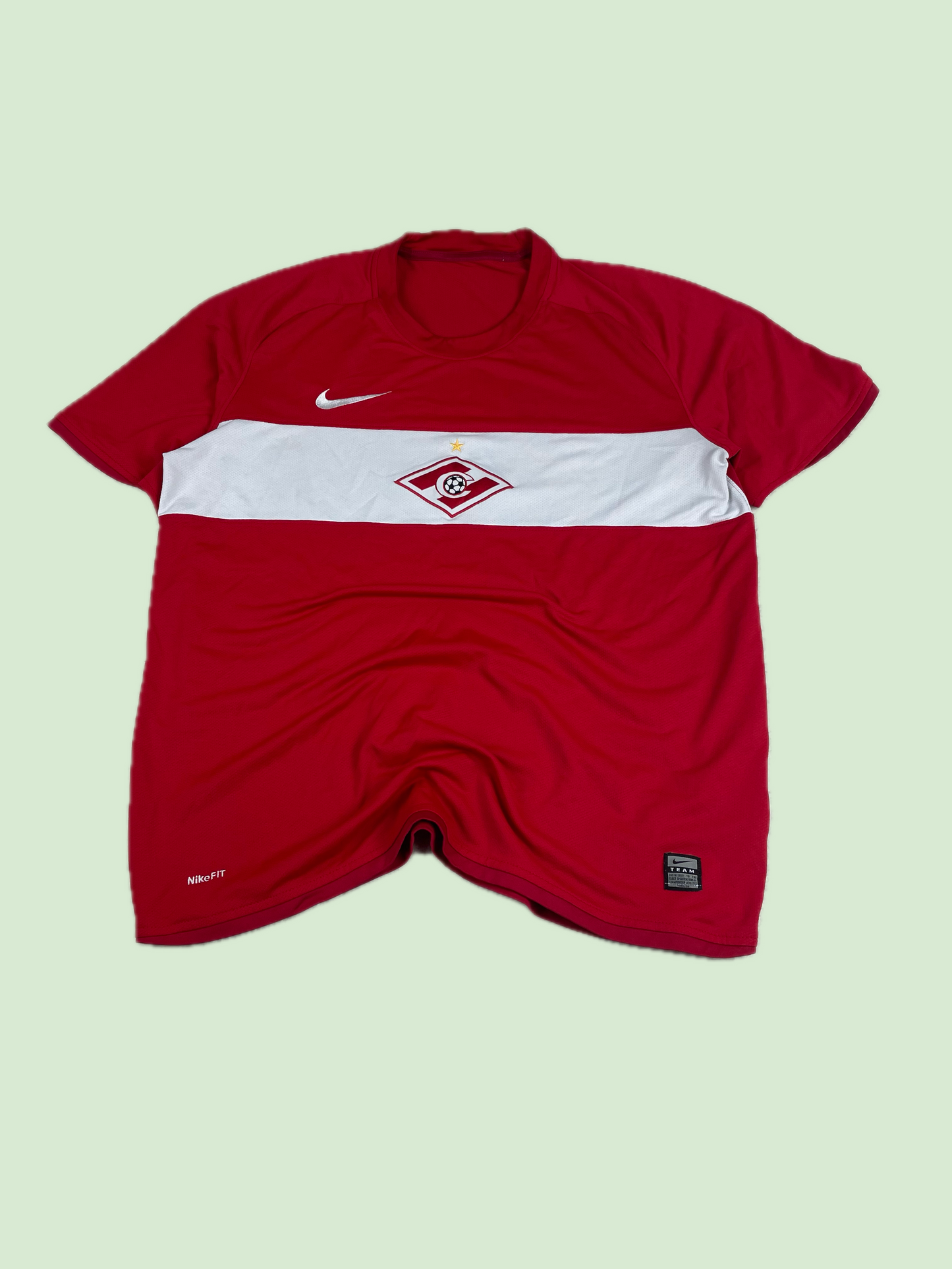 Nike Spartak Moscow Soccer Jersey Red White Chest Band
