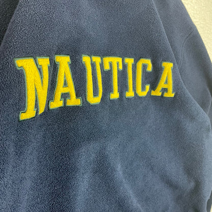 Vintage Nautica Fleece Spellout Pullover Sweatshirt