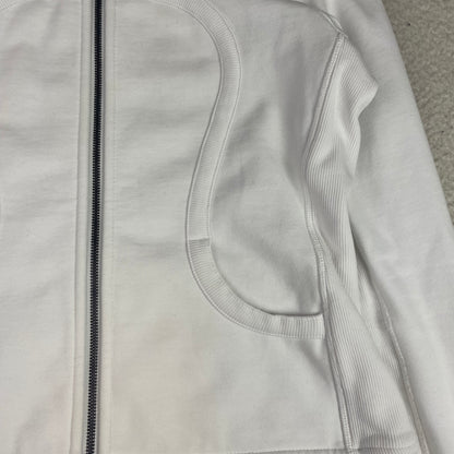Lululemon White Scuba Full Zip Hoodie 10 Thumbholes Minimalist Casual