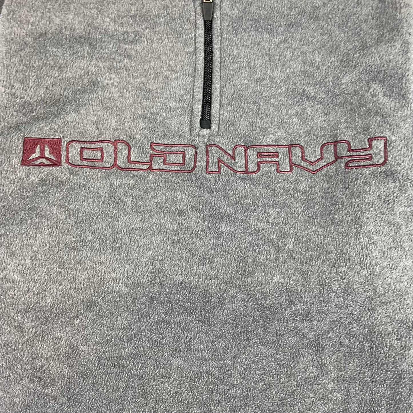 Y2K Old Navy 1/4 Zip Up Gray Fleece Sweater