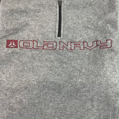 Y2K Old Navy 1/4 Zip Up Gray Fleece Sweater
