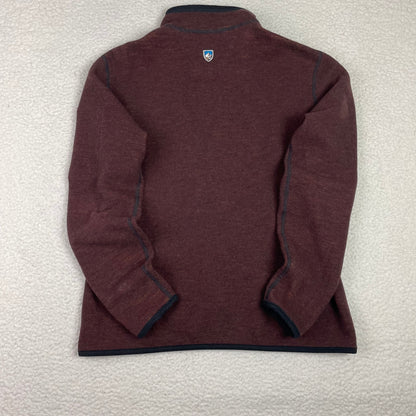 Kuhl Maroon Burgundy Alpaca Fleece Zip Up Jacket