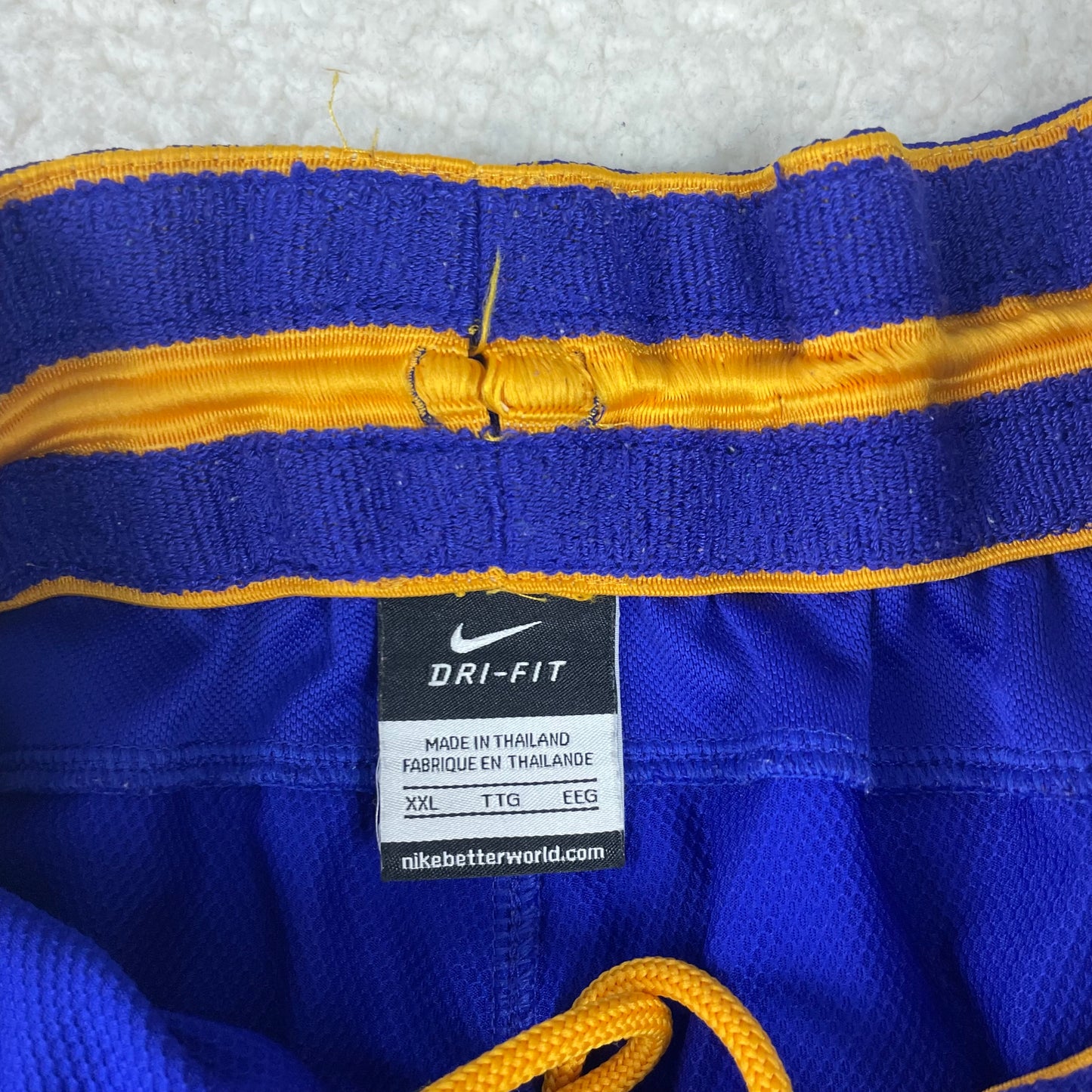 Kobe Bryant Baggy Dri Fit Lakers Yellow Purple Shorts