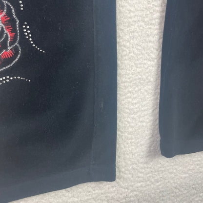 Vintage BCBG Maxazria Velour Floral Embroidery Sweatpants