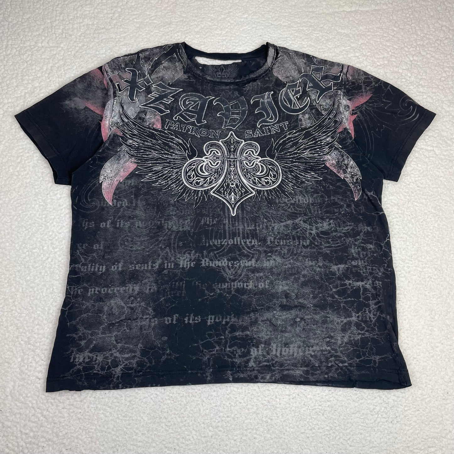 Y2K Jesse Pinkman Xzavier Affliction Style Distressed AOP Shirt