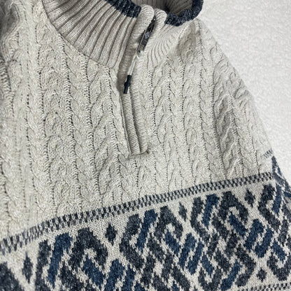 Point Zero Black Label Cable Knit 1/4 Zip Up Sweater