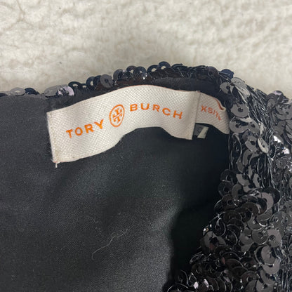 Tory Burch Black Sequined Long Sleeve Mini Dress