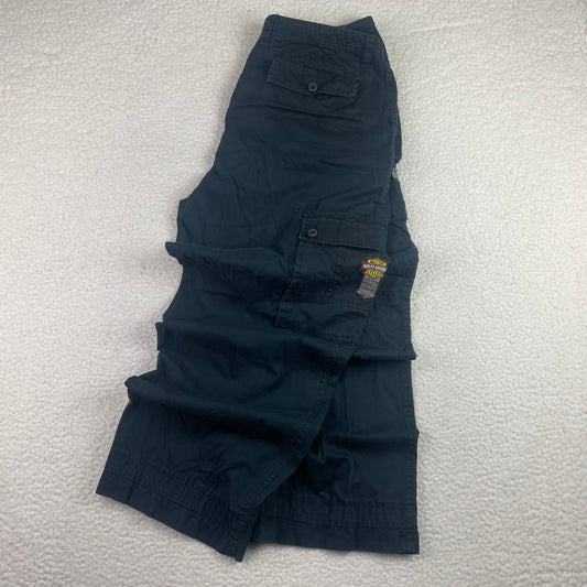 Vintage Harley Davidson Baggy Charcoal Black Cargo Pants