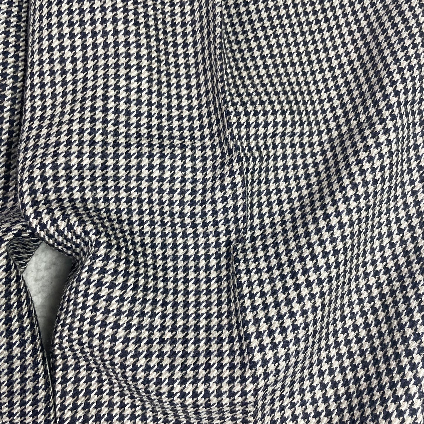 Vintage High Waisted Pleated Houndstooth Wool Barrel Baggy Pants