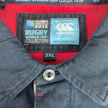 Canterbury England Rugby World Cup 2015 Long Sleeve Rugby Polo Navy