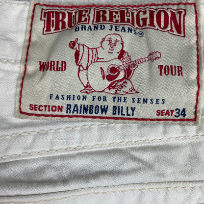 True Religion White Straight Leg Jeans Made in USA