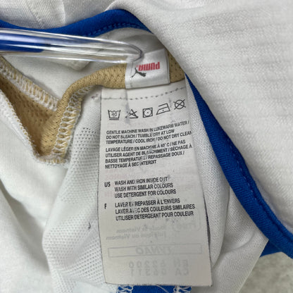 Vintage Puma Italy FIGC National Team Soccer Jersey White Blue