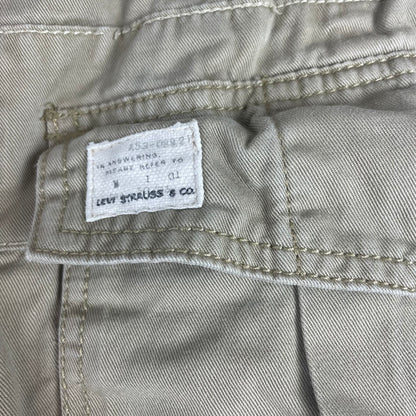 Vintage Levis Loose Straight Cargo Baggy Utility Tan Pants