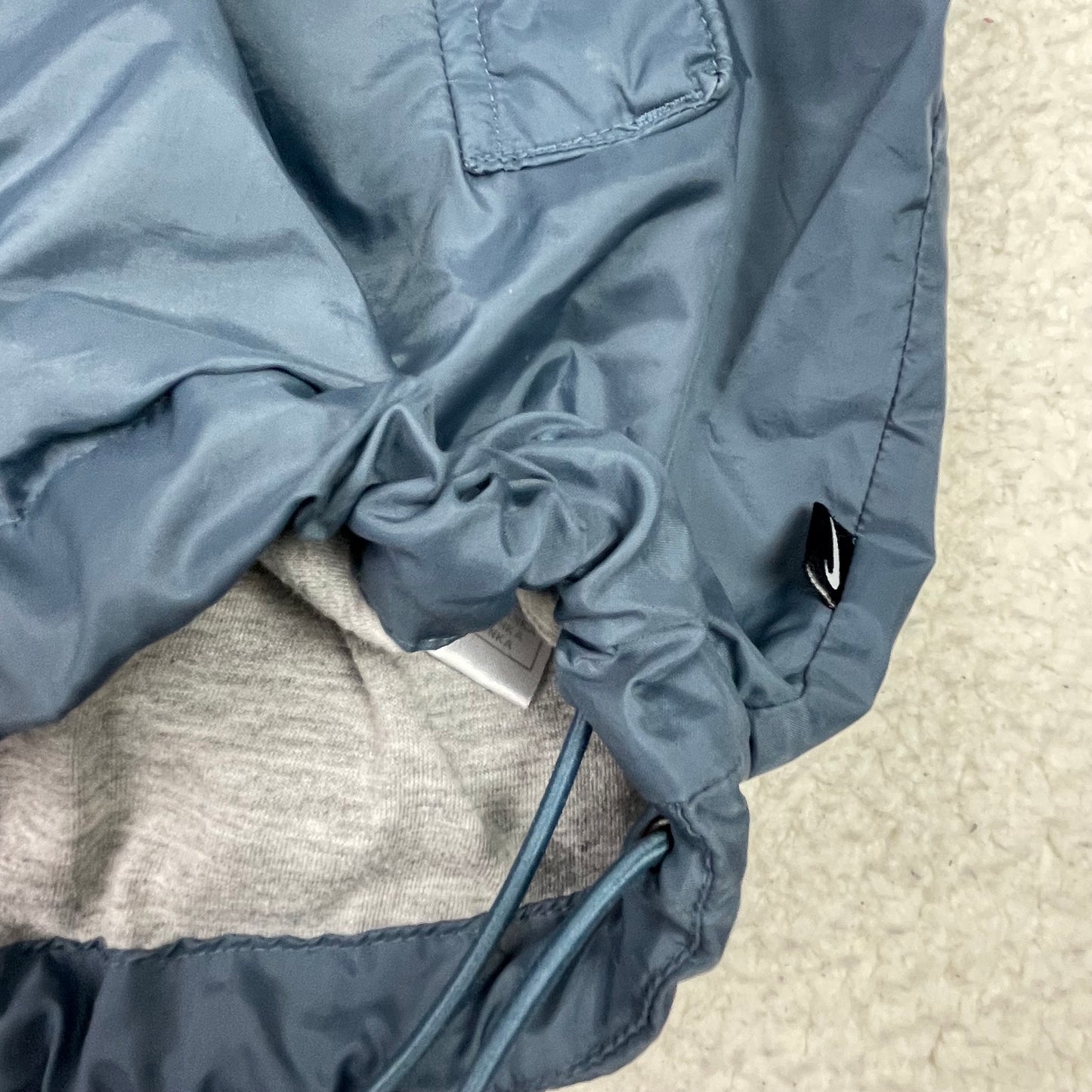 Nike Blue Zip Up Waist Cinch Windbreaker Jacket