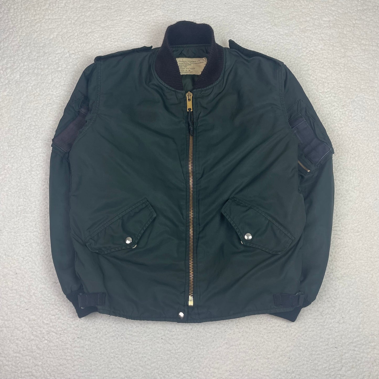 True Vintage 1980s Aviator Satin Bomber Jacket