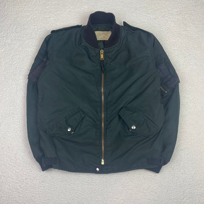 True Vintage 1980s Aviator Satin Bomber Jacket