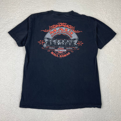Y2K Harley Davidson Maui Hawaii Black Shirt