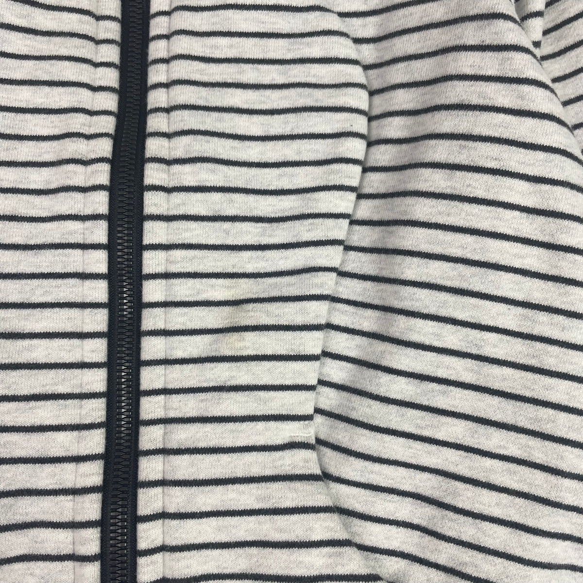 Lululemon Grey Striped Scuba Full Zip Hoodie 4 Thumbholes Athleisure