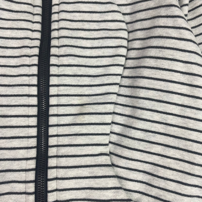 Lululemon Grey Striped Scuba Full Zip Hoodie 4 Thumbholes Athleisure