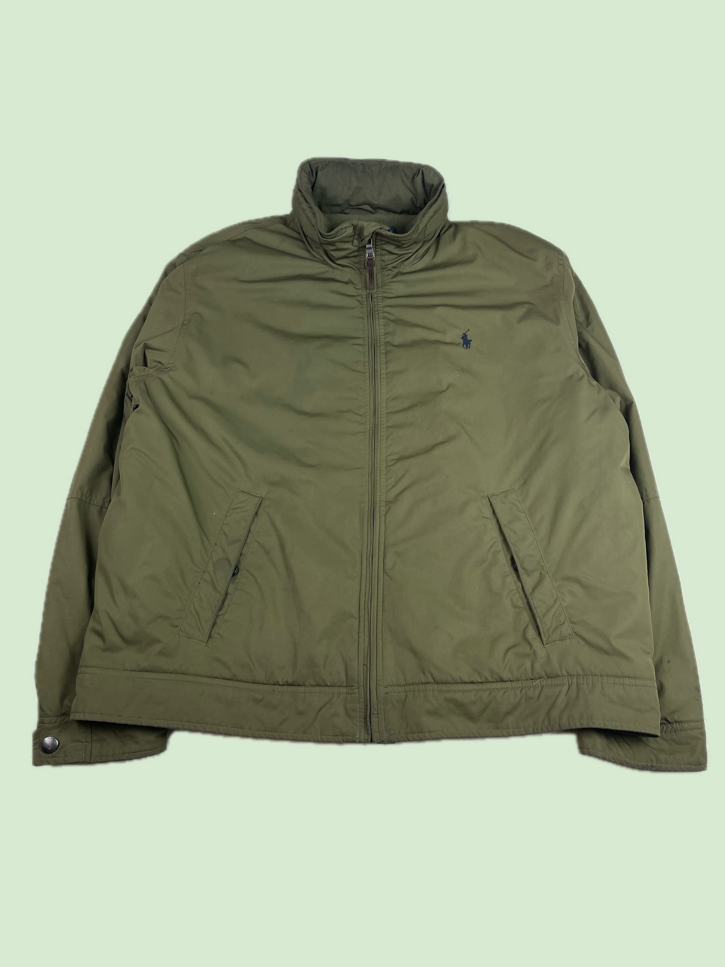 Polo Ralph Lauren Olive Green Full Zip Fleece Lined Jacket