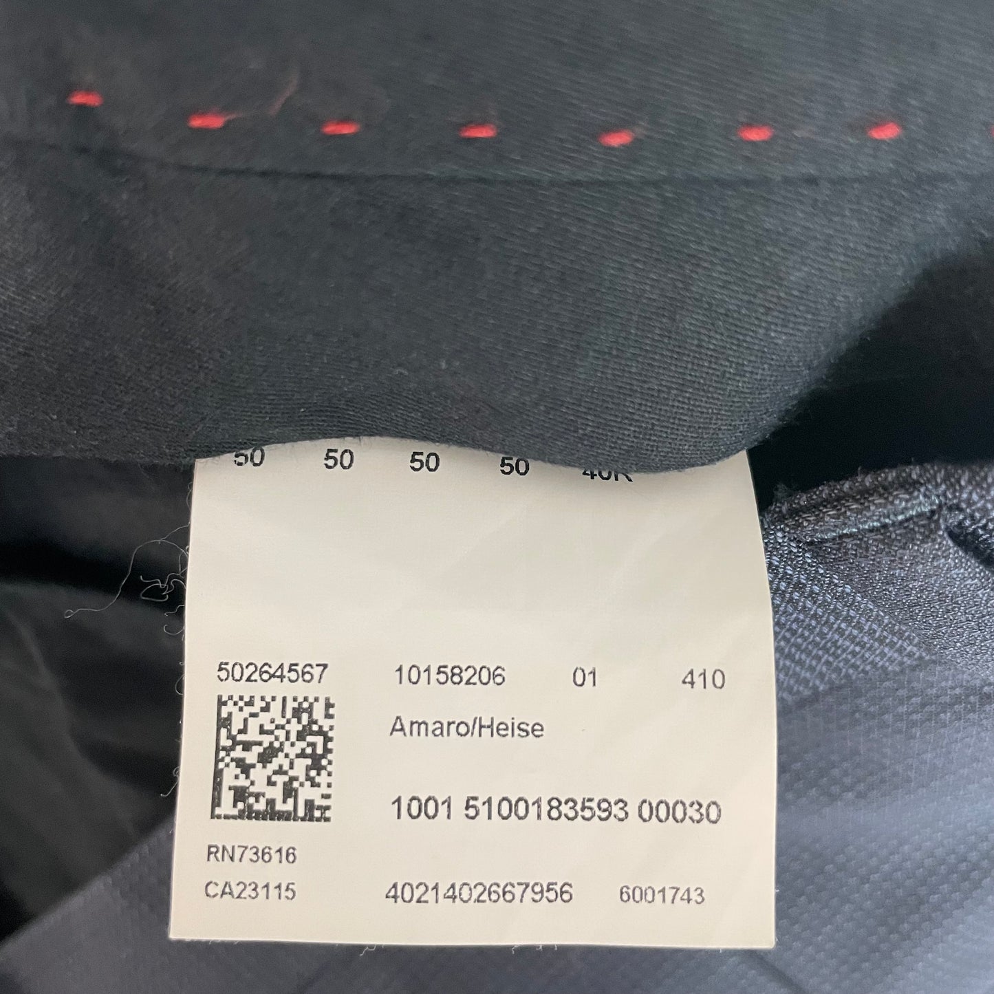 Hugo Boss Amaro Heise Blue Micro Check Slack Pants