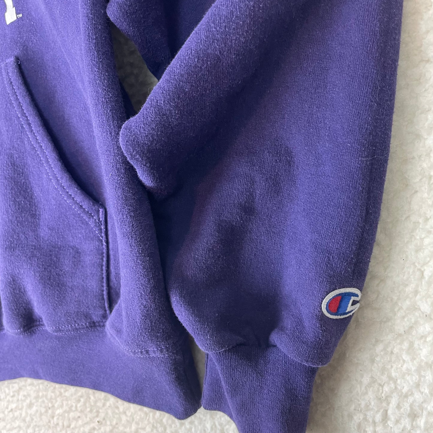 Champion New York University NYU Purple Hoodie Academia Crest