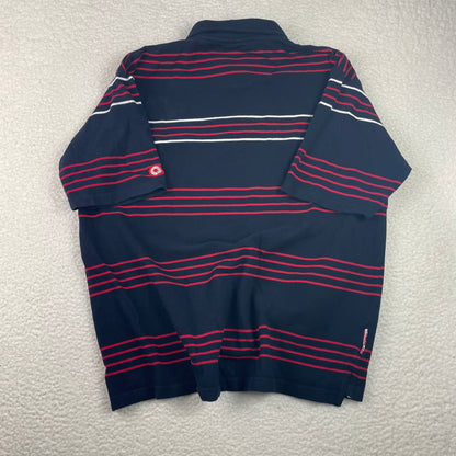 Vintage Akademiks Y2K Hip Hop Striped Red Blue Polo