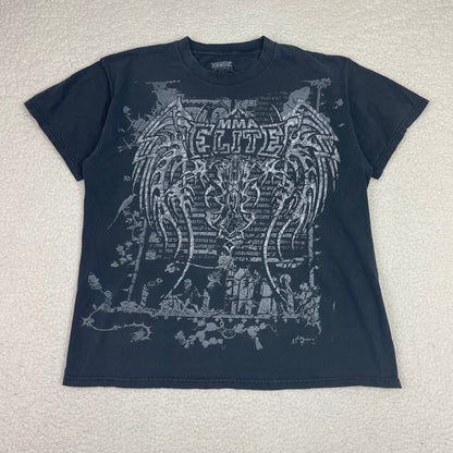 Affliction Style MMA Elite Cyber Grunge Black Shirt