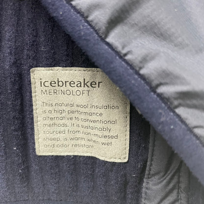 Icebreaker MerinoLoft Navy Blue Full Zip Hybrid Quilted Jacket