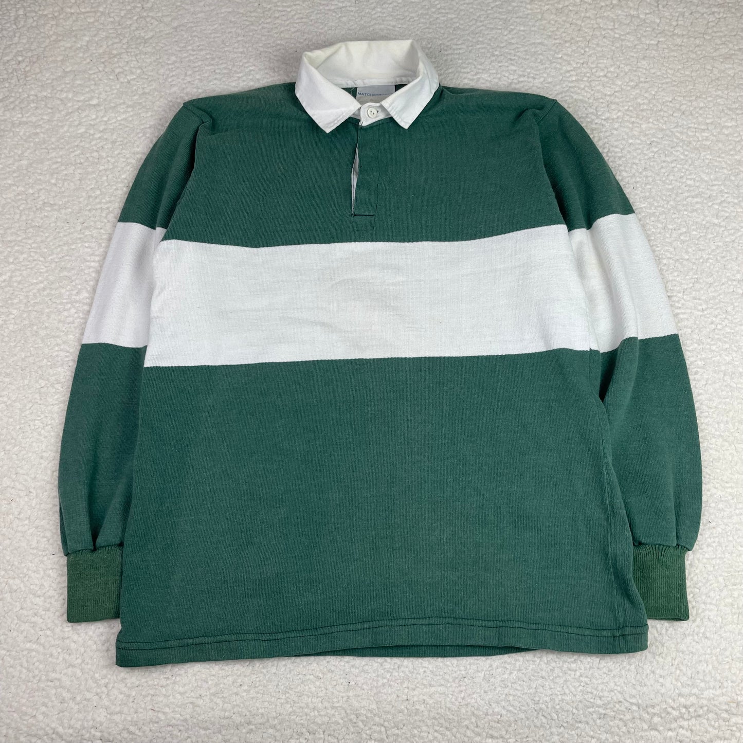 The Matchbreaker by Tease Green White Striped Rugby Polo
