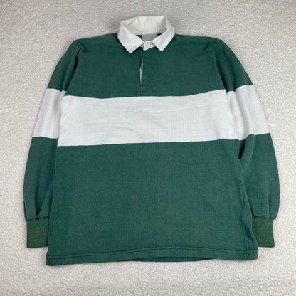 The Matchbreaker by Tease Green White Striped Rugby Polo
