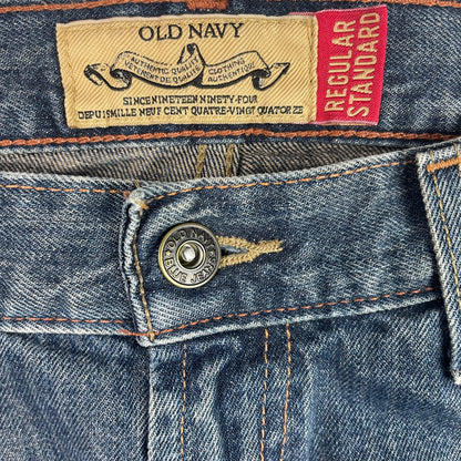 Old Navy Medium Wash Regular Standard Denim Jeans 34x30 Super Baggy