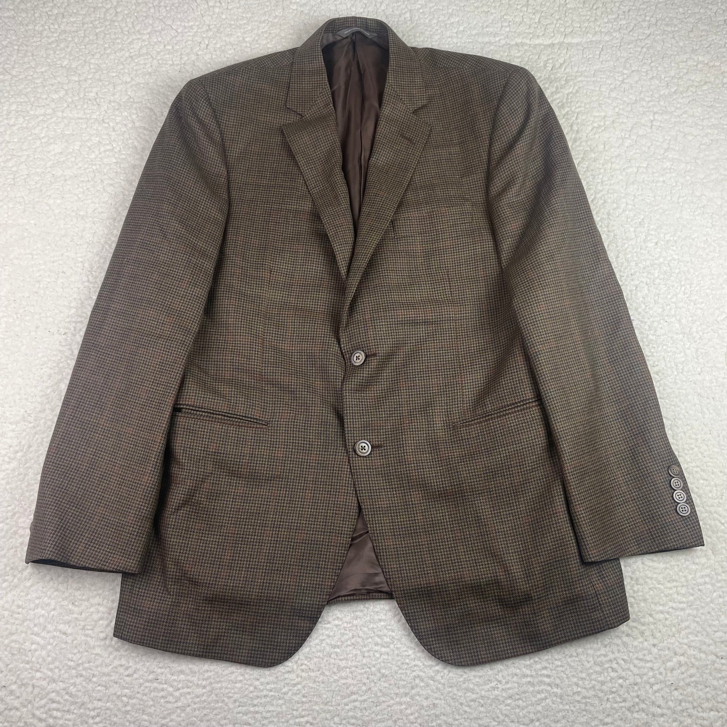 Vintage JP Tilford Samuelsohn Houndstooth 100% Wool Blazer