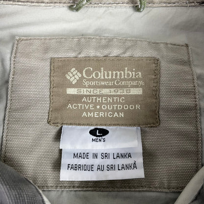 Vintage Columbia Grey Stonewashed Canvas Harrington Full Zip Jacket L